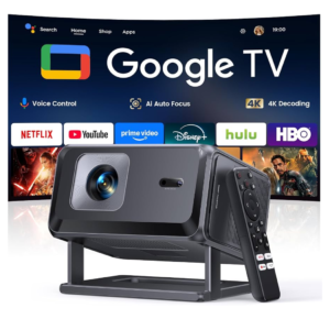 Portable Smart Projector with WiFi, Bluetooth, HDR10 & 4K Support